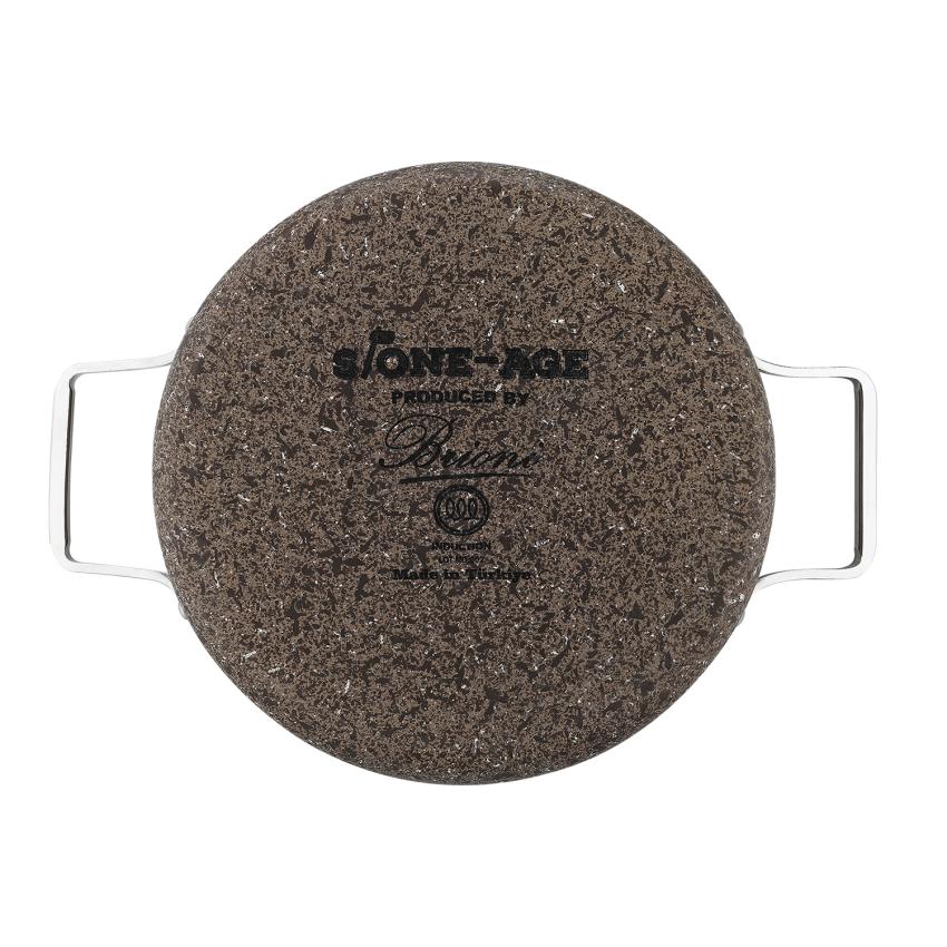 Stone-Age Terra 28 cm Çizilmez Yanmaz Yapışmaz İndüksiyonlu Derin Tencere