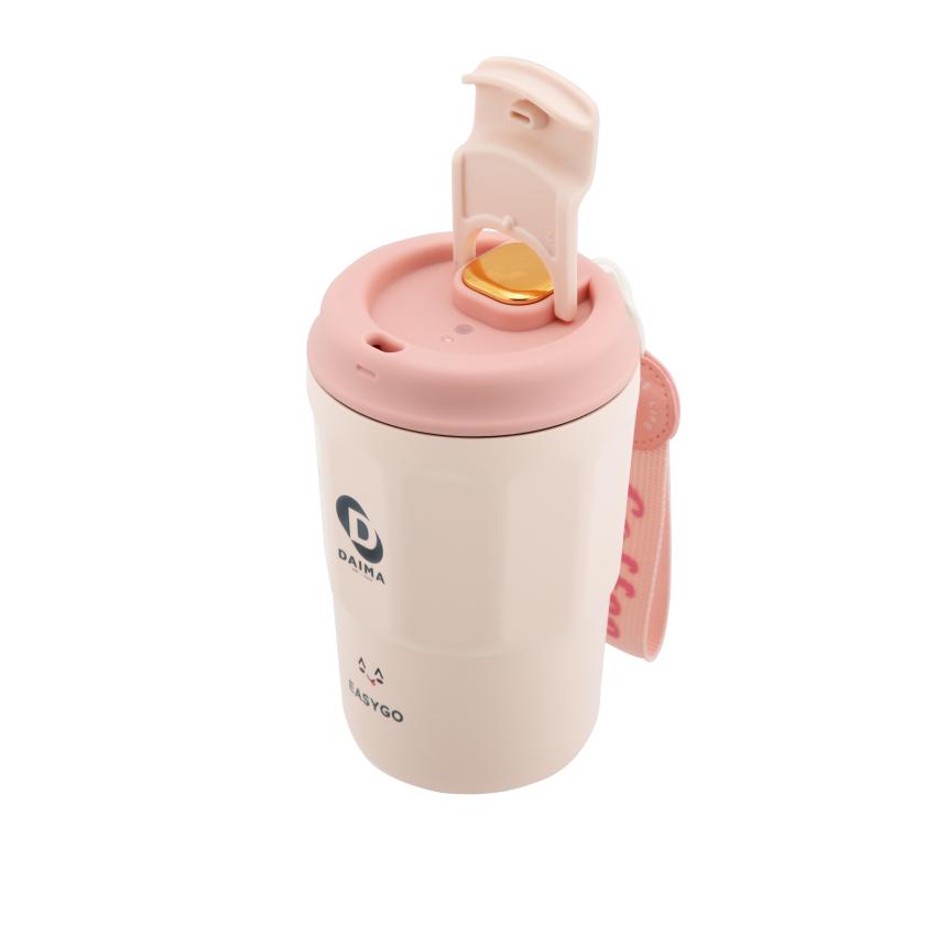 Daima Easy Go 380 ML 12 Saat Sıcak 12 Saat Soğuk Pembe Termos