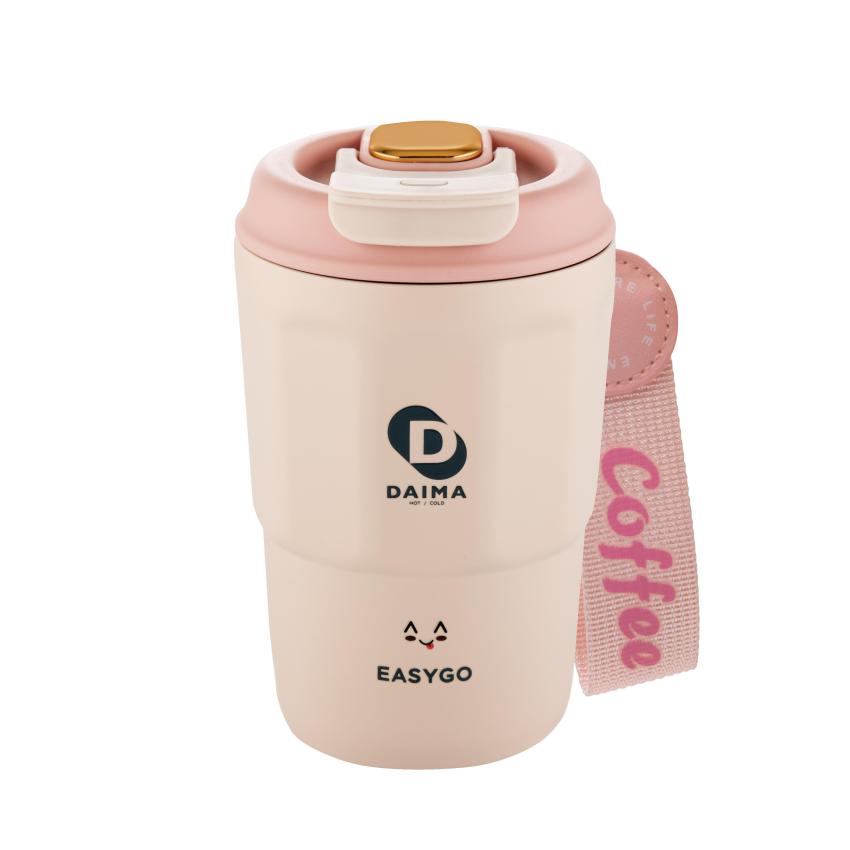Daima Easy Go 380 ML 12 Saat Sıcak 12 Saat Soğuk Pembe Termos