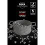 Stone-Age 6 Parça Çizilmez Yanmaz Yapışmaz İndüksiyonlu Midi Tencere Seti 16 cm,18 cm, 20 cm