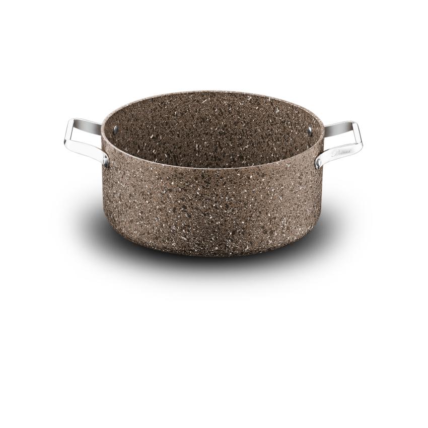 Stone-Age Terra 28 cm Çizilmez Yanmaz Yapışmaz İndüksiyonlu Derin Tencere